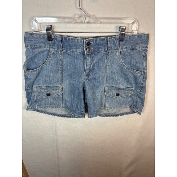 Old Navy Denim Cargo Shorts With Button Pockets Size: 10 - Picture 2 of 10